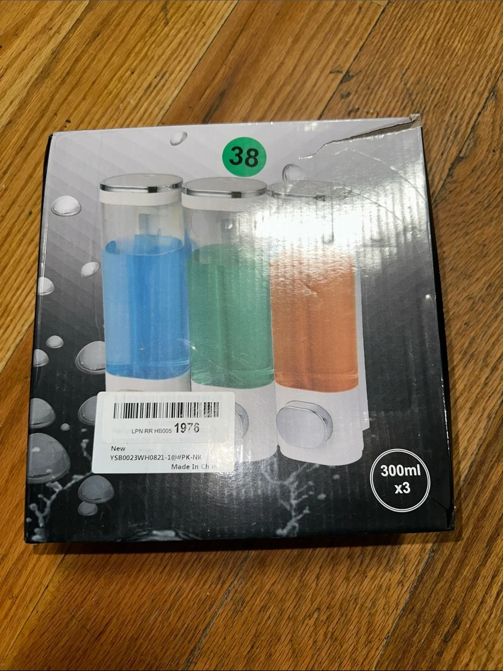 Triple Wall-Mount Soap Dispenser Set - Blue, Green, Orange